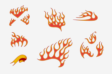 outline flame doodle vector image