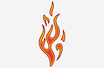 outline flame doodle vector image