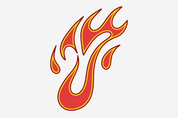 outline flame doodle vector image