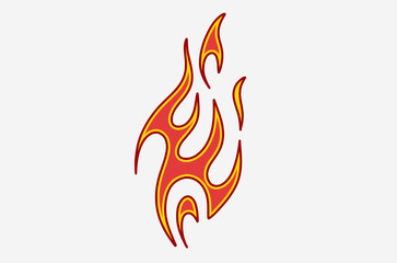 outline flame doodle vector image