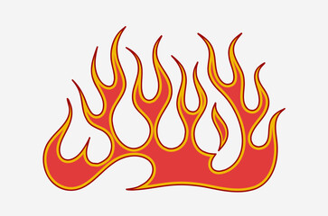 outline flame doodle vector image