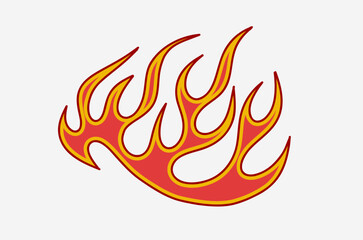 outline flame doodle vector image