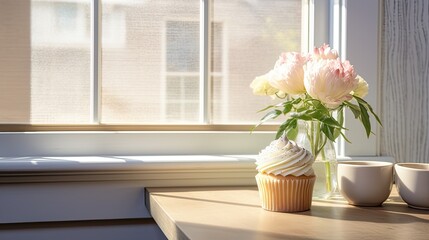 cake near a window or in a well-lit area to capture the subtle texture and detail of the dessert.