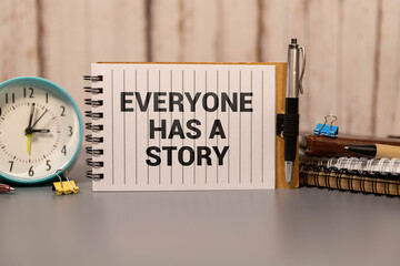 Everyone has a story concept Notepad