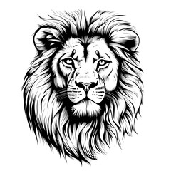 portrait of a lion vector svg