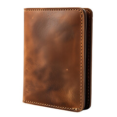Distressed Leather Notebook Cover in Tan