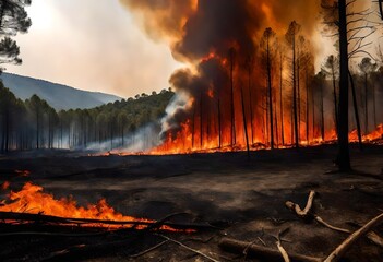 Fototapeta premium fire in the forest