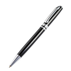 Classic Black Ballpoint Pen with silver Trim
