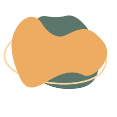 Organic Shape Blank Banner Vector 