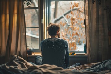 Solitude Winter Window Gazing
