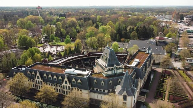 Aerial View of Efteling Themepark Resort in Kaatsheuvel, Netherlands