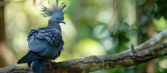 A blue bird perched on a tree branch in a natural setting, showcasing its vibrant blue feathers and delicate features as it rests.