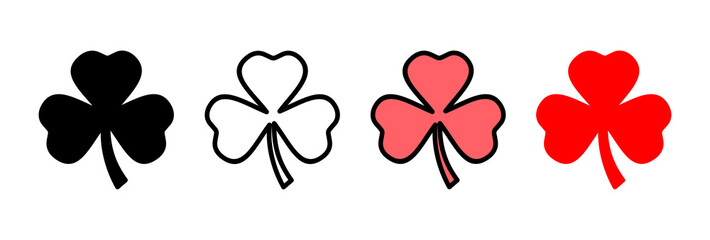 Clover icon vector illustration. clover sign and symbol. four leaf clover icon.