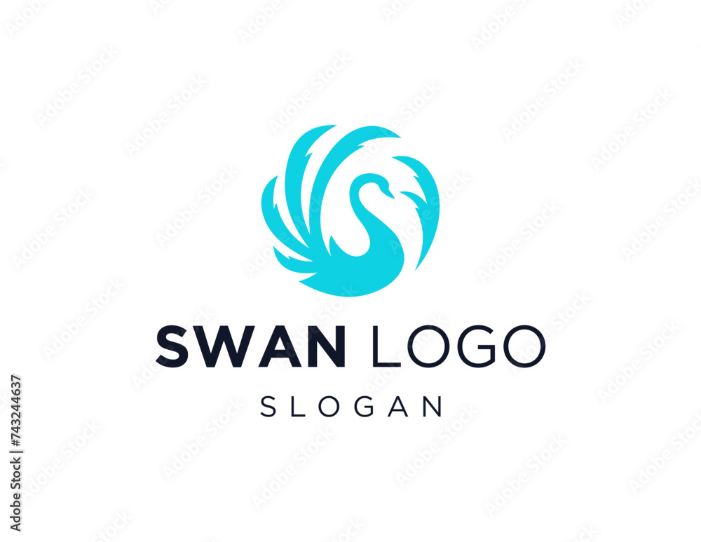 Poster the logo design is about a swan and was created using the corel draw 2018 application with a white b