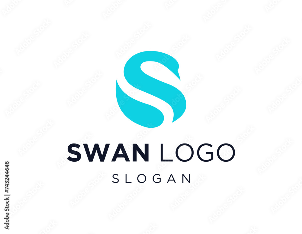 Poster the logo design is about a swan and was created using the corel draw 2018 application with a white b