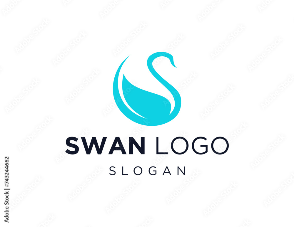 Poster the logo design is about a swan and was created using the corel draw 2018 application with a white b