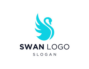 The logo design is about a Swan and was created using the Corel Draw 2018 application with a white background.