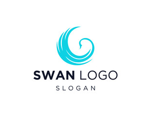 The logo design is about a Swan and was created using the Corel Draw 2018 application with a white background.