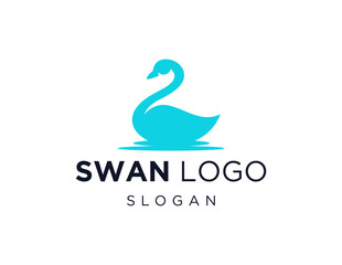 The logo design is about a Swan and was created using the Corel Draw 2018 application with a white background.