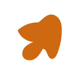 Mustard orange abstract shape vector 