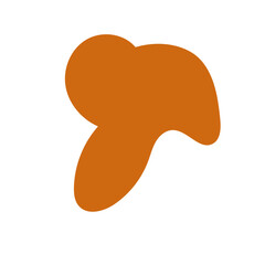 Mustard orange abstract shape vector 