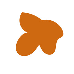 Mustard orange abstract shape vector 