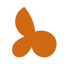 Mustard orange abstract shape vector 