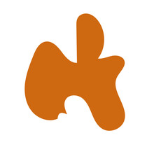 Mustard orange abstract shape vector 