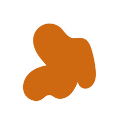 Mustard orange abstract shape vector 