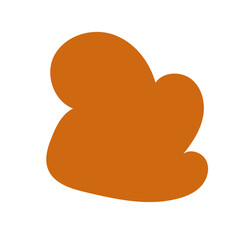 Mustard orange abstract shape vector 