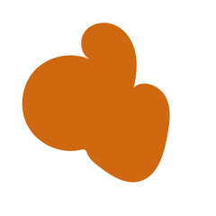 Mustard orange abstract shape vector 
