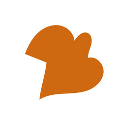 Mustard orange abstract shape vector 