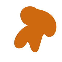 Mustard orange abstract shape vector 