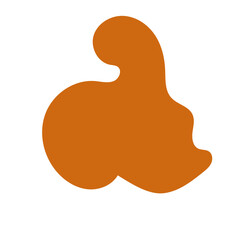 Mustard orange abstract shape vector 