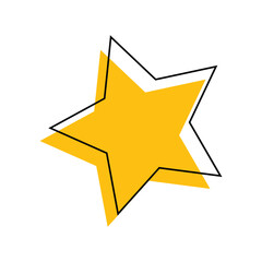 yellow star on white background illustration