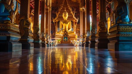 Ancient Buddhist temple of Wat Phra That Lampang Luang isThe temple of the Holy Relic of Lampang and most significant temple Lampang Thailand : Generative AI - obrazy, fototapety, plakaty