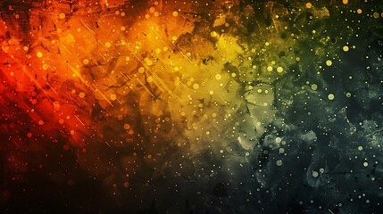 Black brown orange yellow abstract background Color gradient ombre Spots Fire burn burnt effect Or horror a creepy concept Light Glow Dirty rough dust grainy grungy texture : Generative AI