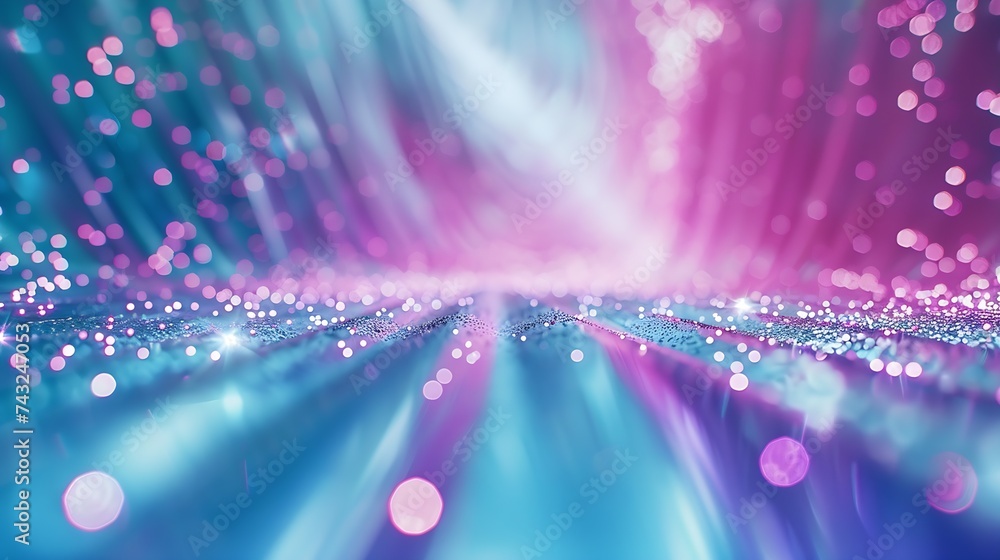 Leinwandbilder Pink magenta purple blue teal green abstract background Line Space for design Bright Color gradient Modern Elegant Glow sparkle glitter glossy shiny Web banner Long Wide Website header : Generative AI