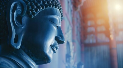 the largest Buddha : Generative AI - obrazy, fototapety, plakaty