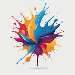 abstract colorful background, colorful paint splash