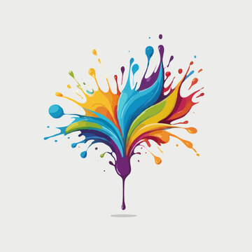 abstract colorful background, colorful paint splash