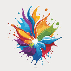 Fototapeta na wymiar abstract colorful background, colorful paint splash 