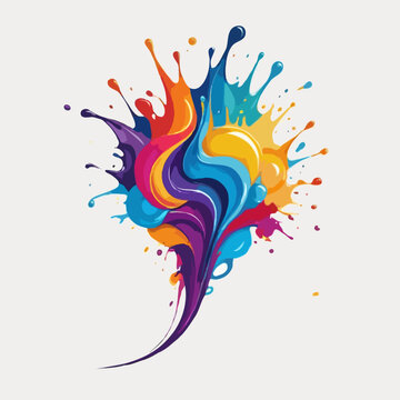 abstract colorful background, colorful paint splash
