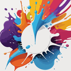 Fototapeta na wymiar abstract colorful background, colorful paint splash 