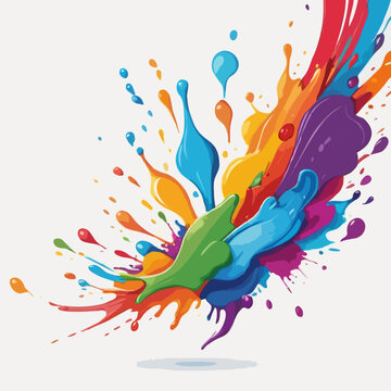 abstract colorful background, colorful paint splash
