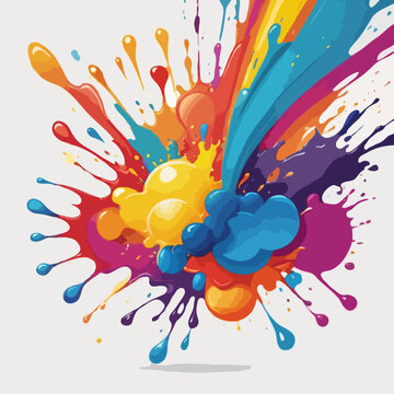 abstract colorful background, colorful paint splash
