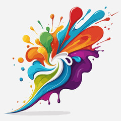 abstract colorful background, colorful paint splash 