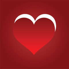 red heart illustration minimal design