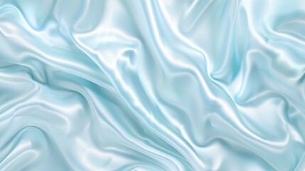 Blue silk satin fabric background Copy space for your design Delicate wavy folds Beautiful elegant blue background : Generative AI