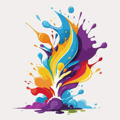 Fototapeta na wymiar abstract colorful background, colorful paint splash